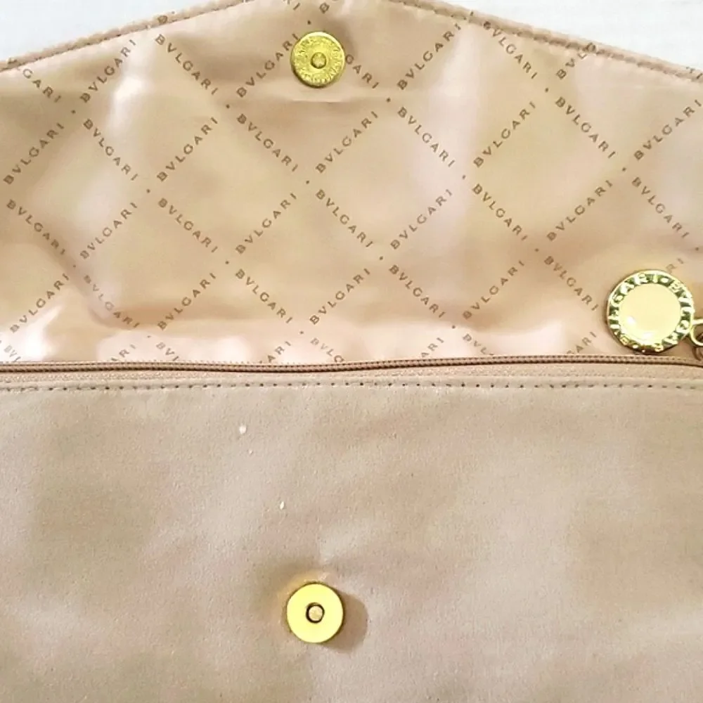 Bvlgari Emirates tan cosmetic bag